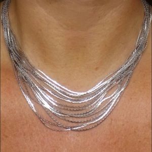 Silver multi strand necklace from EXPRESS.